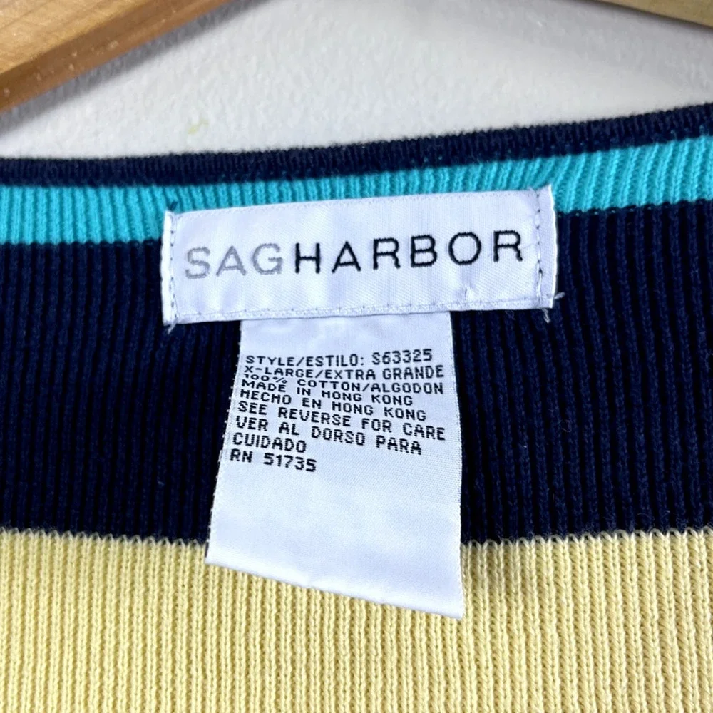 Women's Vintage Color Block Sag Harbor Sweater XL
